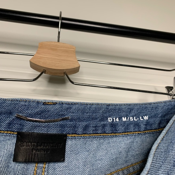 Saint Laurent Blue Denim Pants - Picture 6 of 8